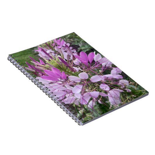 Livre de notes de fleurs violettes (Côté Droit)