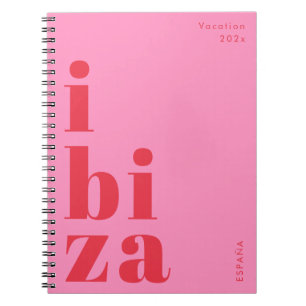 Livre de notes de journal d'Ibiza élégant