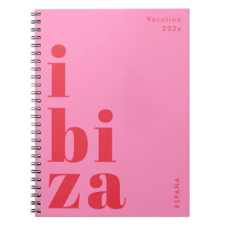 Livre de notes de journal d'Ibiza élégant