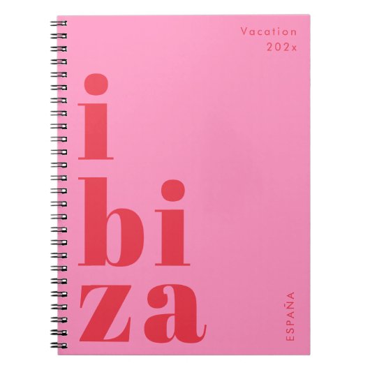 Livre de notes de journal d'Ibiza élégant (Devant)