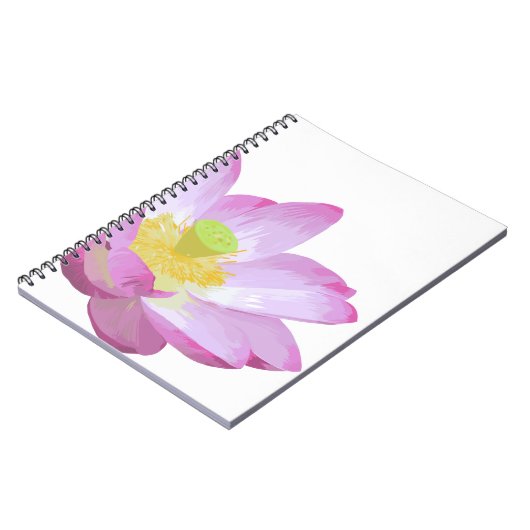 Livre de notes de nénuphars roses (Côté gauche)