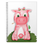 Livre de notes de vache rose mignon (Devant)