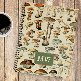 Livre de notes du journal sur monogramme personnal