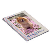 Livre de notes| Fleurs roses de Poméranie (Côté Droit)