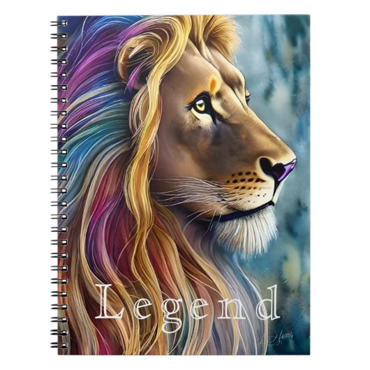 Livre de notes modifiables de Lion Majestic (Devant)