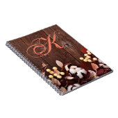 Livre de notes personnalisées Branche de coton sur (Côté Droit)