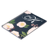 Livre de notes personnalisées Fleurs florales blan (Côté gauche)