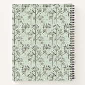 Livre de notes spirales avec motif floral (Dos)