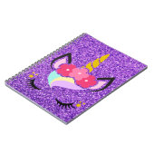 Livre de notes sur la Parties scintillant violette (Côté gauche)