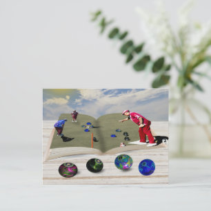 Livre De Pelouse Bowls Popout Art, Carte Postale