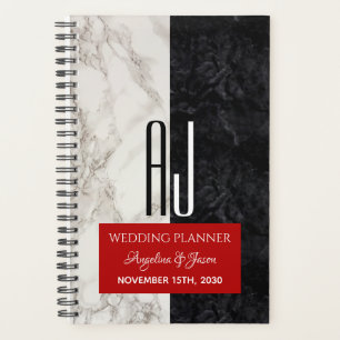 Livre de planificateur de mariage moderne noir et