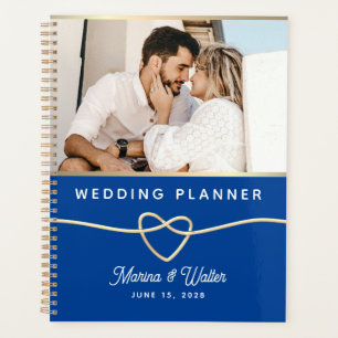 Livre de Planification de Mariage Photo Bleu