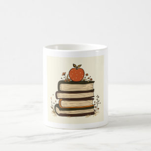 Livre de professeur Pile Pomme Mug