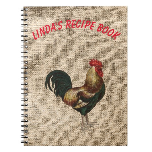 Livre de recette avec le coq et personnalisé (Devant)