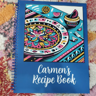 Livre de recette personnalisé mexicaine Pop Art Bl