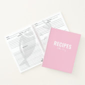 Livre de recette personnalisé moderne blanc rose v (Intérieur)