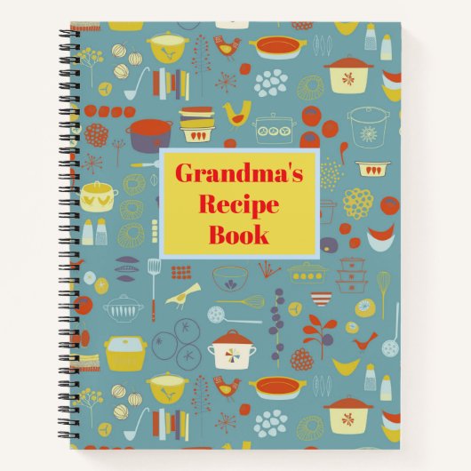 Livre de recette Retro personnalisable (Devant)