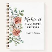 Livre de recette Rose d'aquarelle Fleur Eucalyptus (Devant)