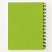 Livre de recettes à monogramme vert citron, noir e (Dos)
