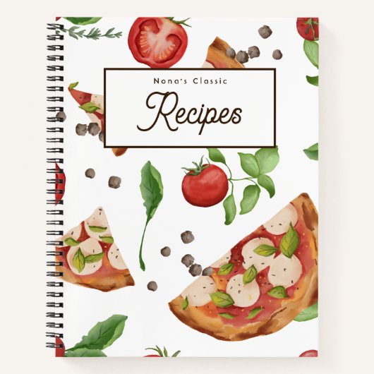 Livre de recettes à thème Pizza (Devant)