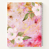 Livre de recettes, aquarelle vintage rose (Dos)