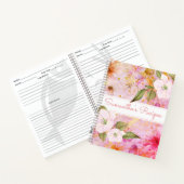 Livre de recettes, aquarelle vintage rose (Intérieur)