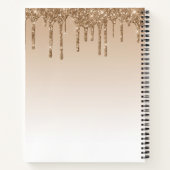 Livre de recettes aux gouttes de paillettes dorées (Dos)