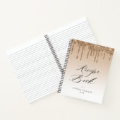 Livre de recettes aux gouttes de paillettes dorées (Intérieur)