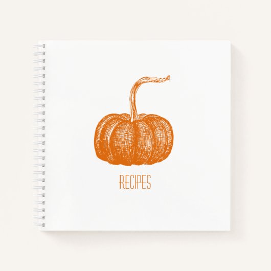 Livre de recettes avec couverture Citrouille (Devant)