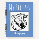 Livre de recettes avec le nom du propriétaire (Devant)