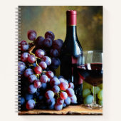 Livre de recettes avec vin et raisins (Devant)