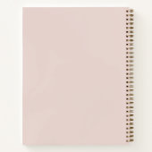 Livre de recettes Blush Gray White Monogram Name (Dos)