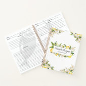 Livre de recettes botaniques florales de citrons e (Intérieur)