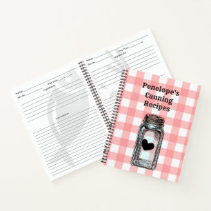 Livre de recettes Canning En vichy rose et votre n