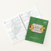 Livre de recettes chef monogrammed cuisine rustiqu (Intérieur)