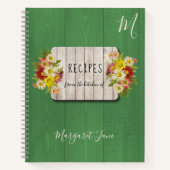 Livre de recettes chef monogrammed cuisine rustiqu (Devant)