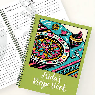 Livre de recettes de chaux vibrant de table mexica