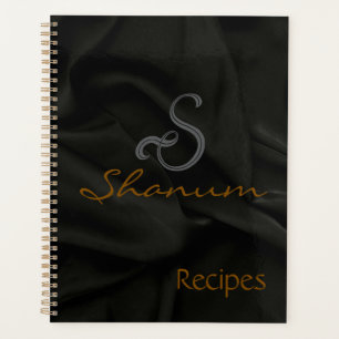 Livre de recettes de cuisine à motif noir