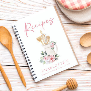 Livre de recettes de cuisine florale rose personna