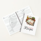 Livre de recettes de cuisine moderne Watercolor (Intérieur)