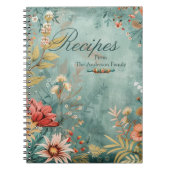 Livre de recettes de famille Floral BOHO  (Devant)