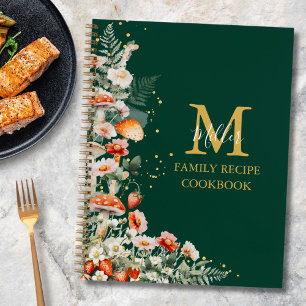 Livre de recettes de famille floral forêt champign