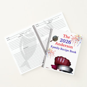 Livre de recettes de famille patriotique Carnet de