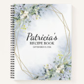 Livre de recettes de Fêtes des mariées géométrique (Devant)