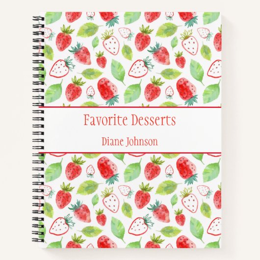 Livre de recettes de fraises rouges succulentes (Devant)