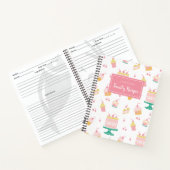 Livre de recettes de gâteaux rose Preppy (Intérieur)