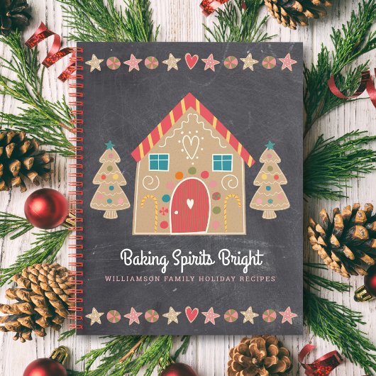 Livre de recettes de gingerbread rustique tableau