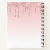 Livre de recettes de gouttes de paillettes roses (Dos)