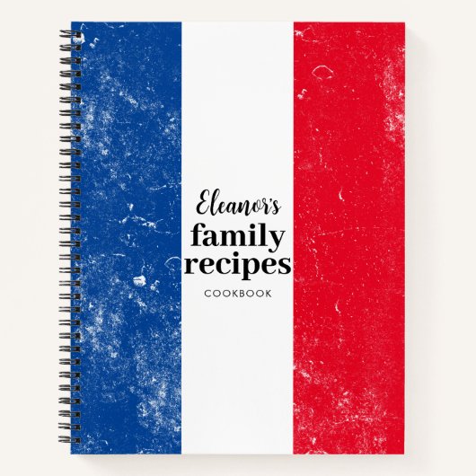 Livre de recettes de la famille du drapeau françai (Devant)