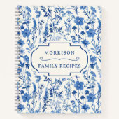 Livre de recettes de la famille Fleur sauvage bleu (Devant)